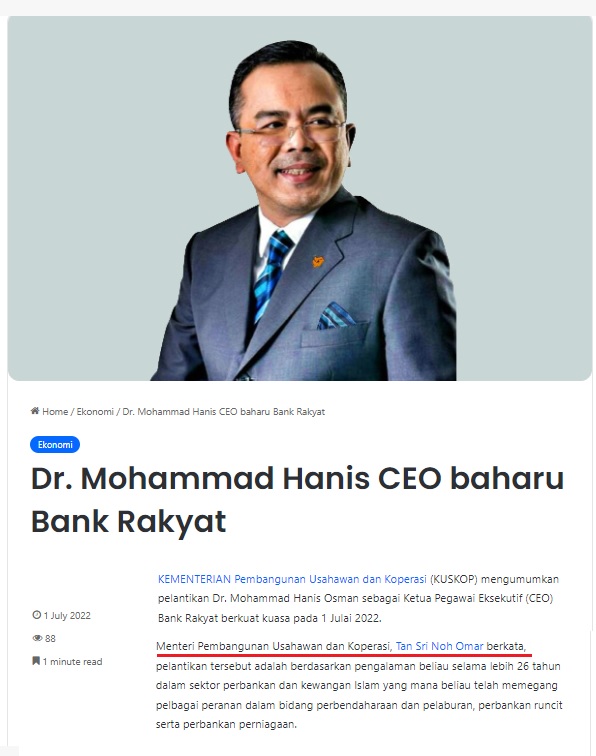 Skandal rasuah Silverlake Bank Rakyat, Tan Sri Noh Omar & adik rembat ...